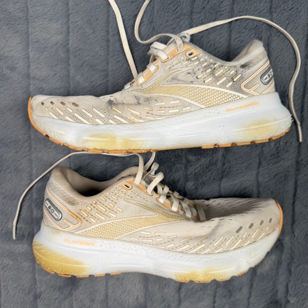 Brooks Glycerin 20 Womens Running Shoes Size 7.5 Cream Orange 1203691B133
